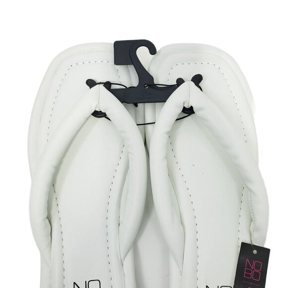 New No‎ Boundaries Women's Puffy Flip Flops White Size 9 - Picture 4 of 7